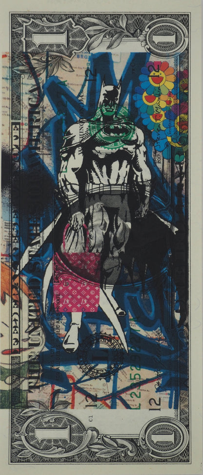 Death NYC : Batman with Louis Vuitton bag - Sérigraphie originale signée