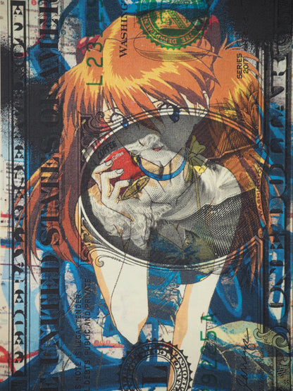 Death NYC : Manga girl's drinking coffee  - Sérigraphie originale signée
