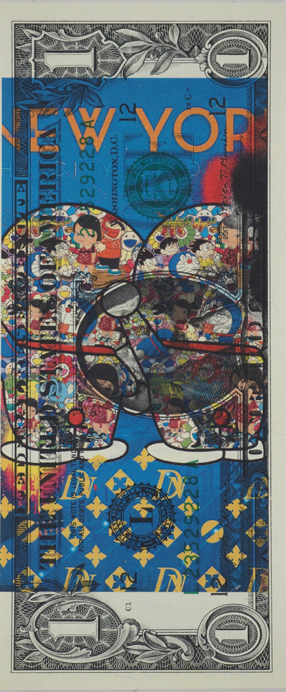 Death NYC : Doraemon in NY's background - Sérigraphie originale signée