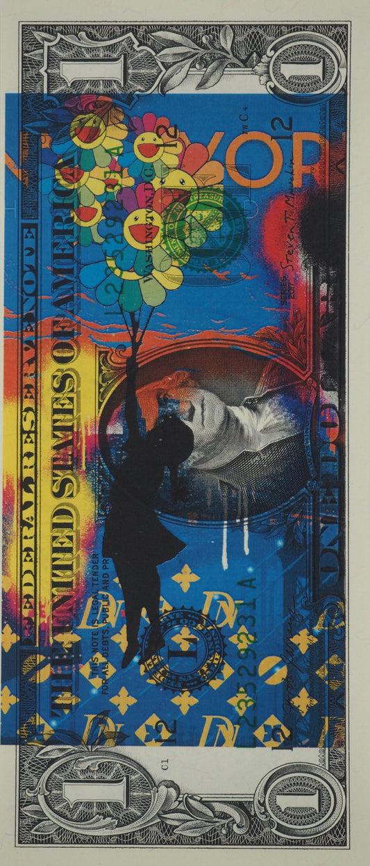 Death NYC : The Little Girl with the Murakami's Balloon  - Sérigraphie originale signée
