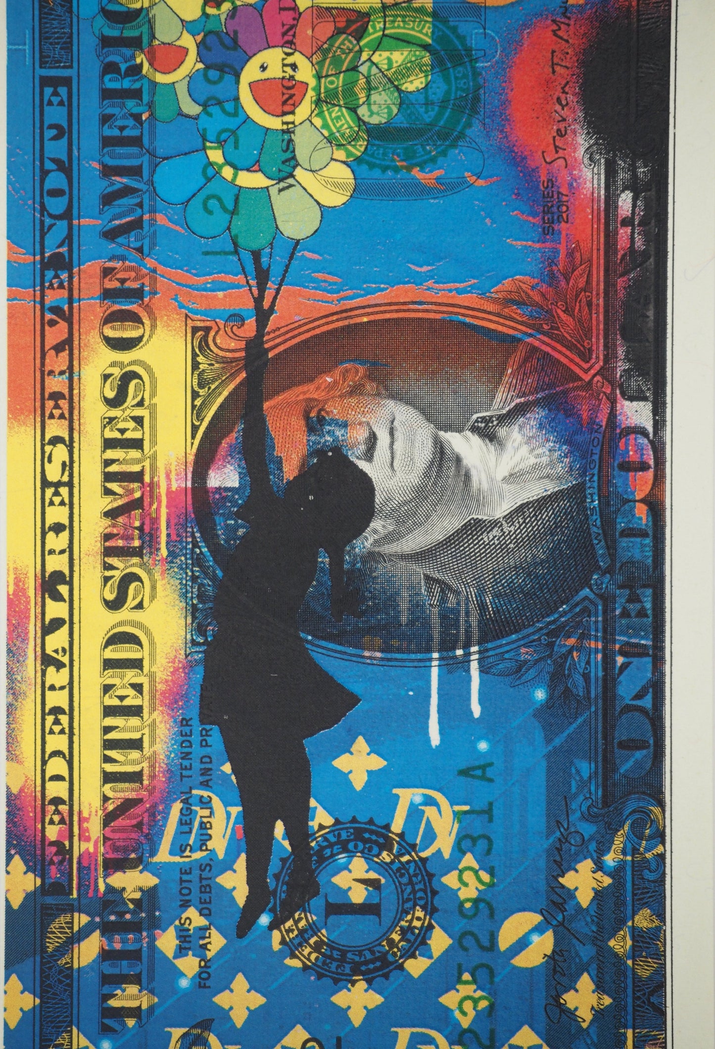 Death NYC : The Little Girl with the Murakami's Balloon  - Sérigraphie originale signée
