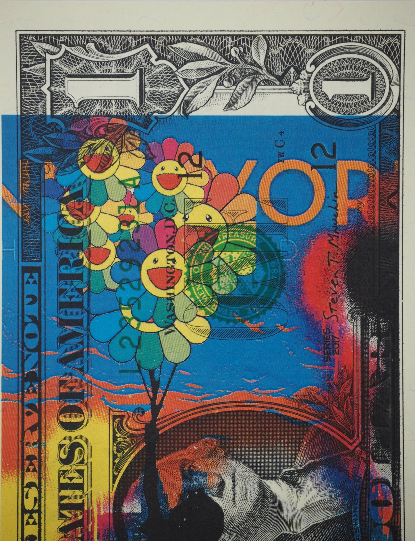Death NYC : The Little Girl with the Murakami's Balloon  - Sérigraphie originale signée