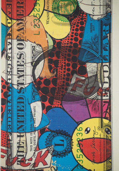 Death NYC : Red Kusama with Murakami flowers - Sérigraphie originale signée