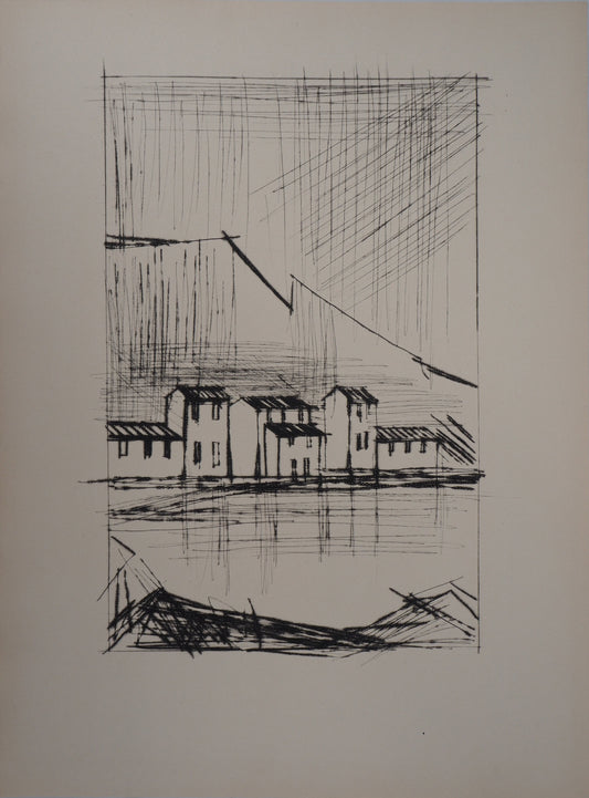 Bernard BUFFET : Côte amalfitaine (Naples)- Gravure originale