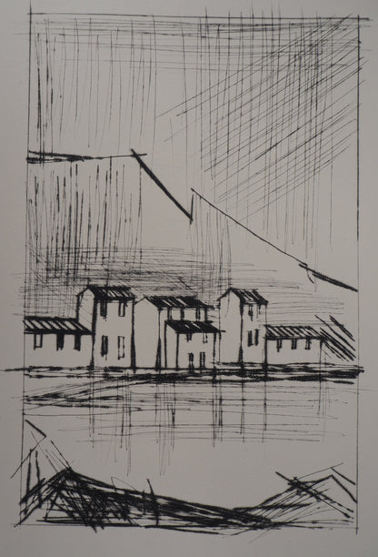 Bernard BUFFET : Côte amalfitaine (Naples)- Gravure originale