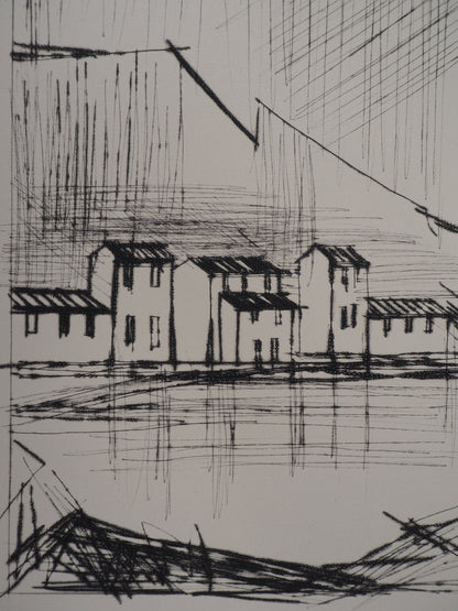 Bernard BUFFET : Côte amalfitaine (Naples)- Gravure originale