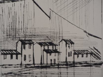 Bernard BUFFET : Côte amalfitaine (Naples)- Gravure originale