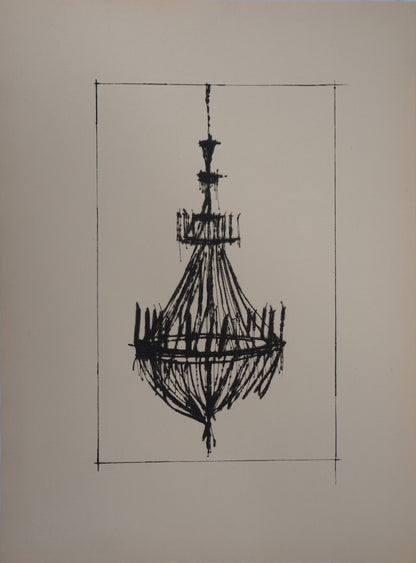 Bernard BUFFET : Le lustre - Gravure originale