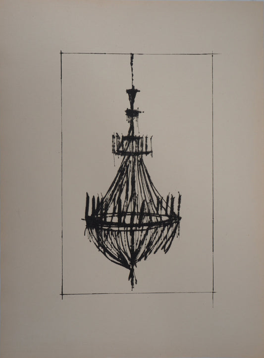 Bernard BUFFET : Le lustre - Gravure originale