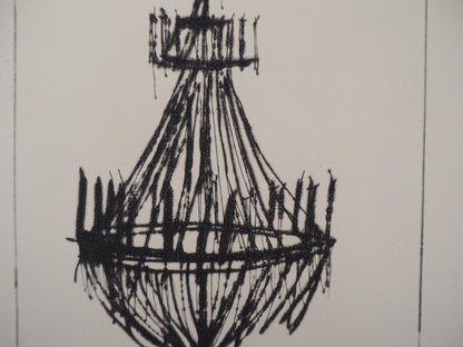 Bernard BUFFET : Le lustre - Gravure originale