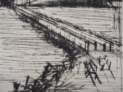 Bernard BUFFET : La forteresse - Gravure originale