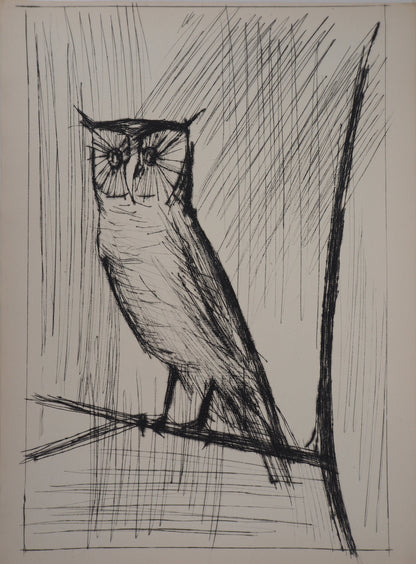 Bernard BUFFET : Le Hibou - Gravure originale