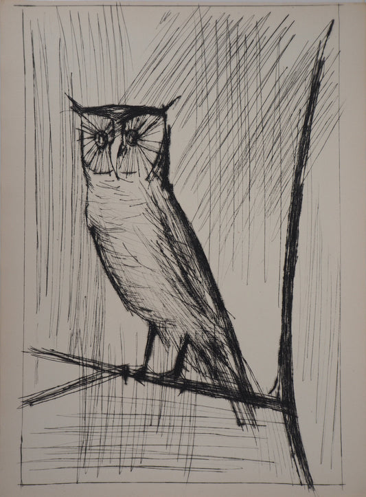 Bernard BUFFET : Le Hibou - Gravure originale