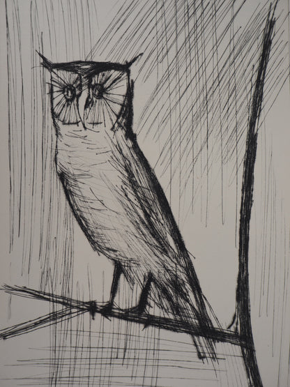 Bernard BUFFET : Le Hibou - Gravure originale