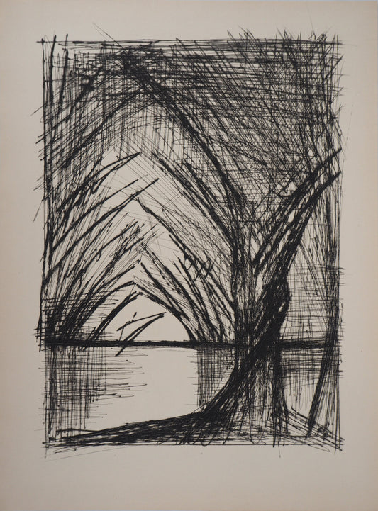 Bernard BUFFET : Cathédrale d'arbres - Gravure originale