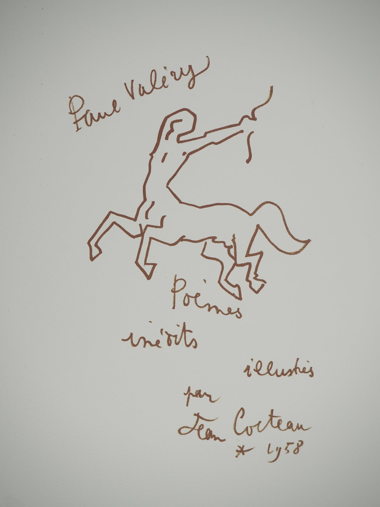 Jean COCTEAU : Le sagittaire - Lithographie signée