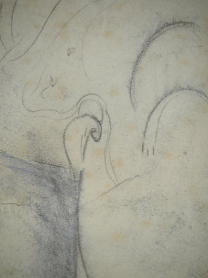 Amedeo MODIGLIANI : Homme de profil  - Lithographie signée