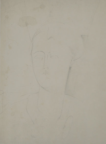 Amedeo MODIGLIANI : Portrait de femme - Lithographie signée