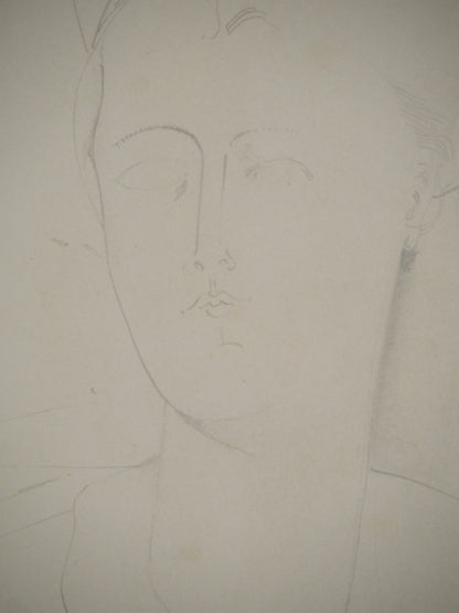 Amedeo MODIGLIANI : Portrait de femme - Lithographie signée