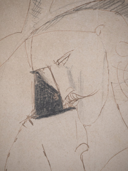 Amedeo MODIGLIANI : Les pampas Pampadour  - Lithographie signée