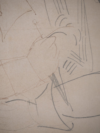 Amedeo MODIGLIANI : Les pampas Pampadour  - Lithographie signée