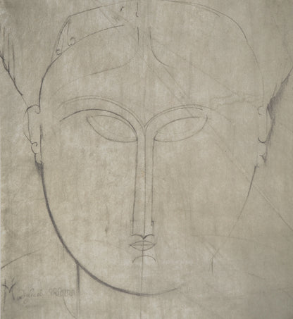 Amedeo MODIGLIANI : Tête de Cariatide - Lithographie signée