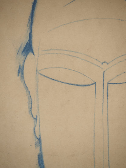Amedeo MODIGLIANI : Tête de Cariatide - Lithographie signée