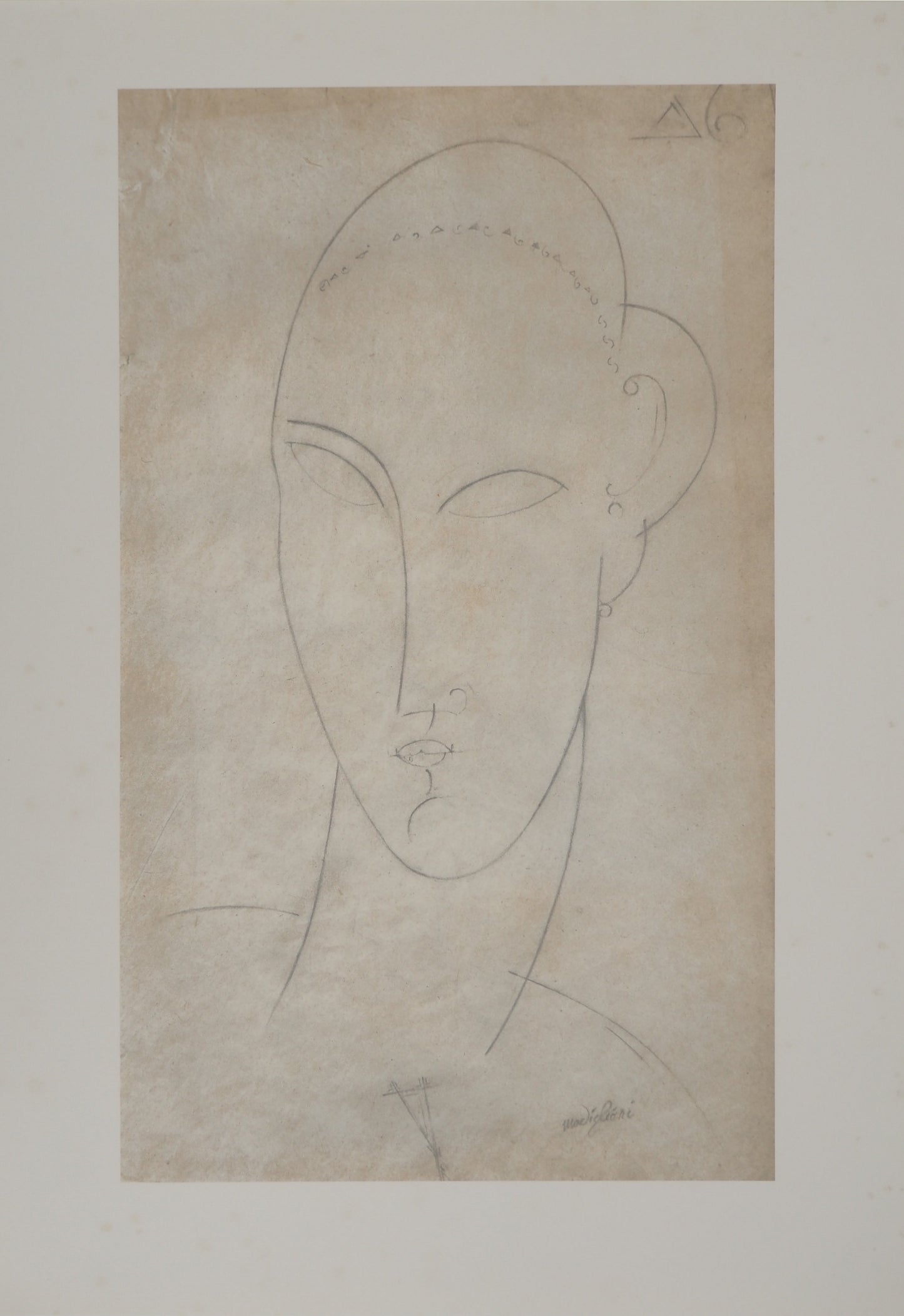 Amedeo MODIGLIANI : Cariatide de face - Lithographie signée
