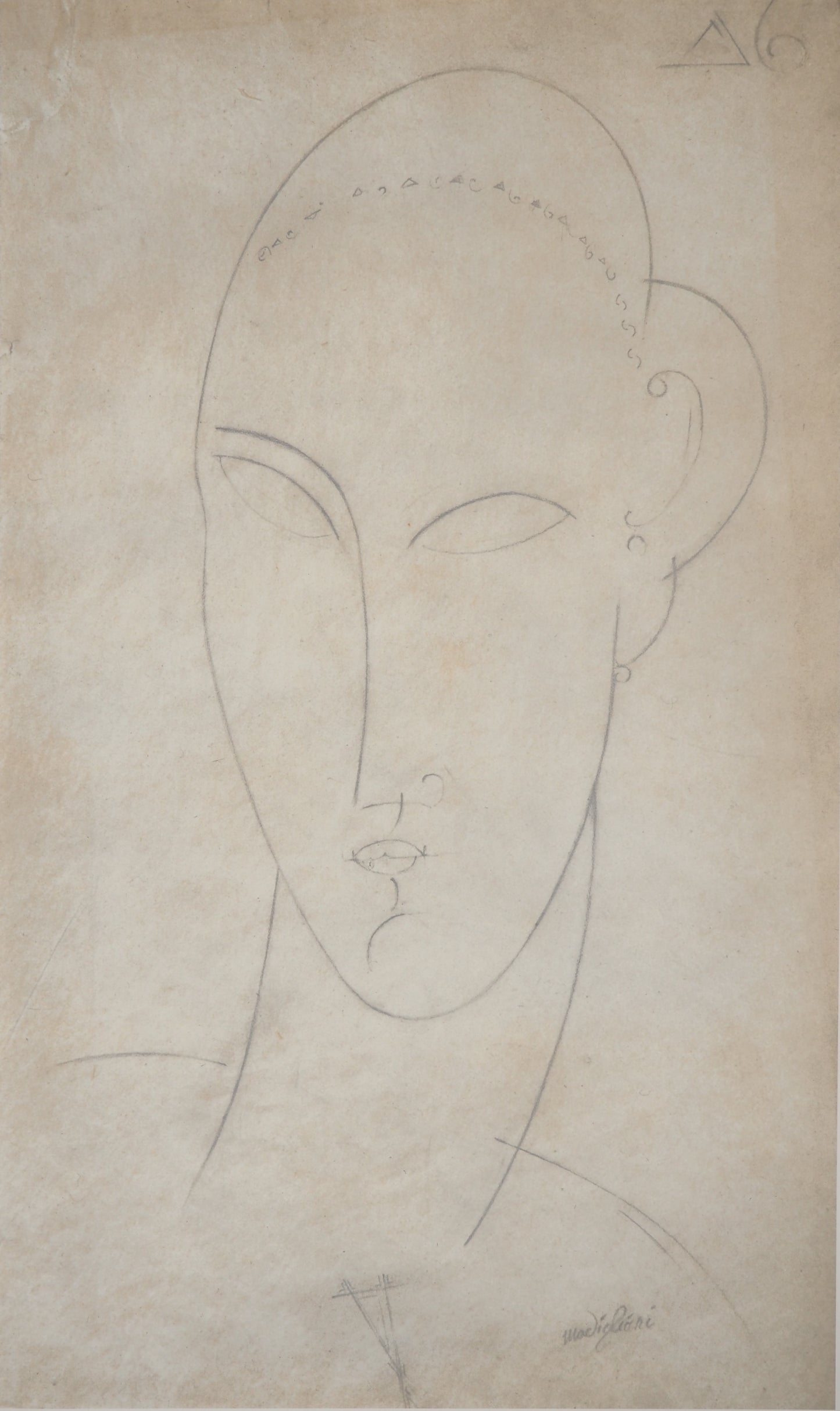 Amedeo MODIGLIANI : Cariatide de face - Lithographie signée