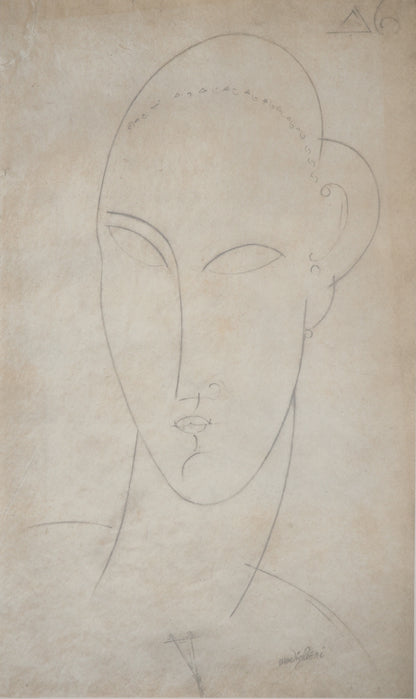 Amedeo MODIGLIANI : Cariatide de face - Lithographie signée