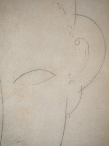 Amedeo MODIGLIANI : Cariatide de face - Lithographie signée