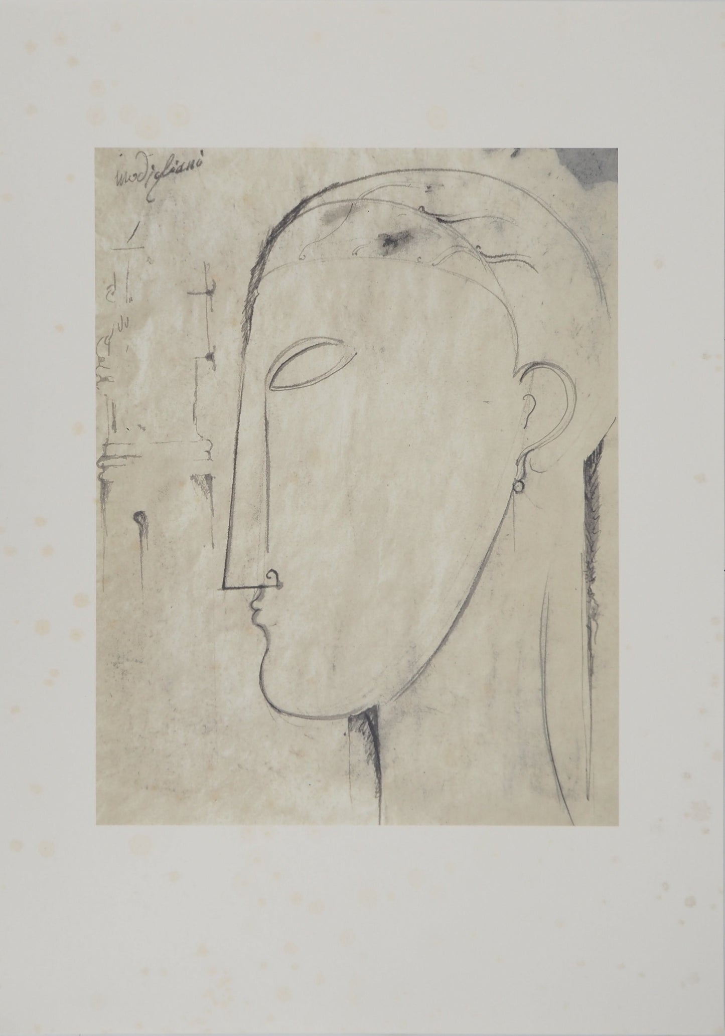 Amedeo MODIGLIANI : Cariatide - Lithographie signée