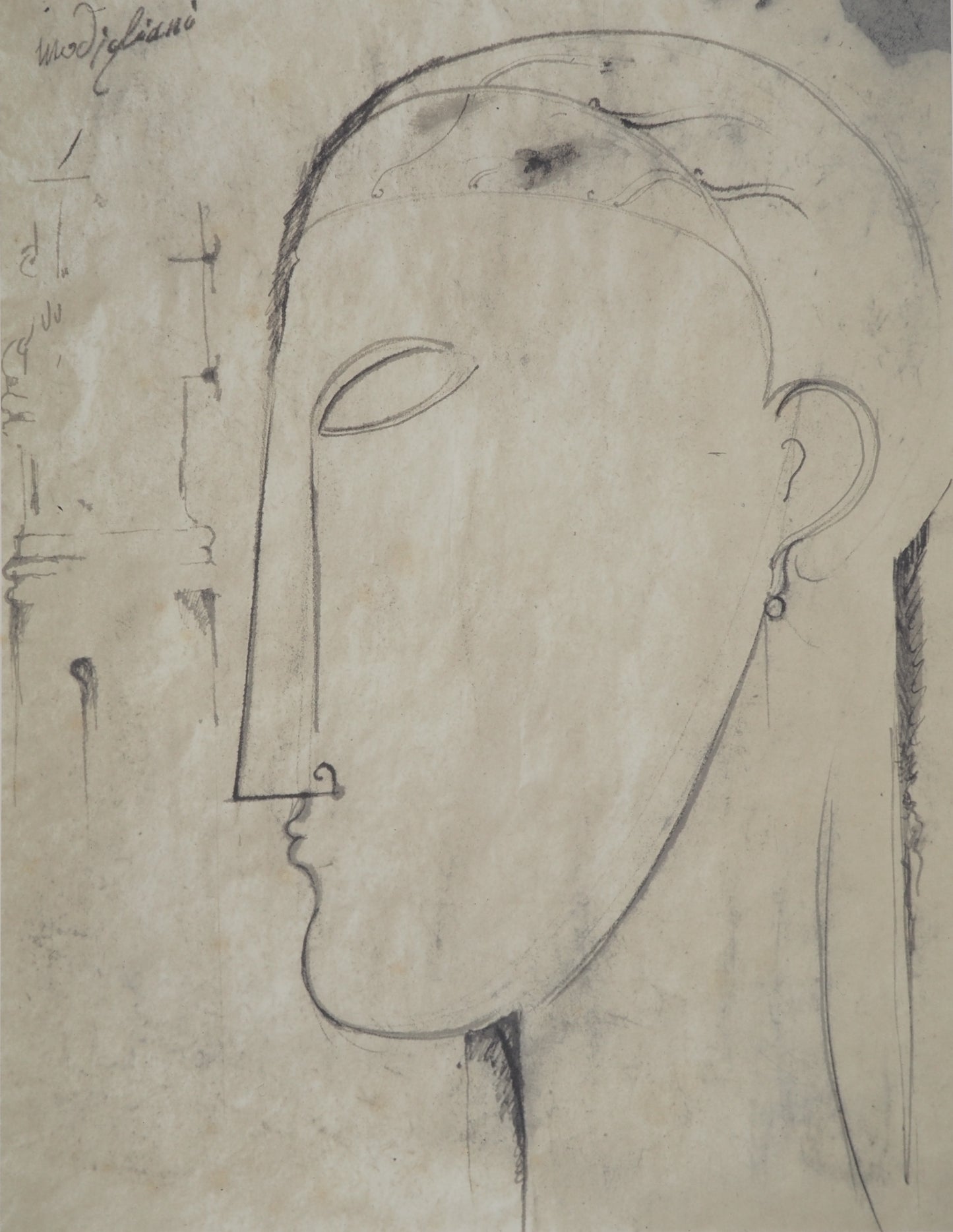 Amedeo MODIGLIANI : Cariatide - Lithographie signée