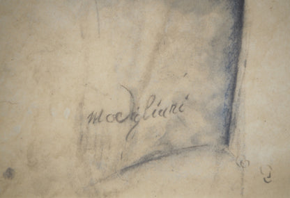 Amedeo MODIGLIANI : Cariatide de profil en bleu - Lithographie signée