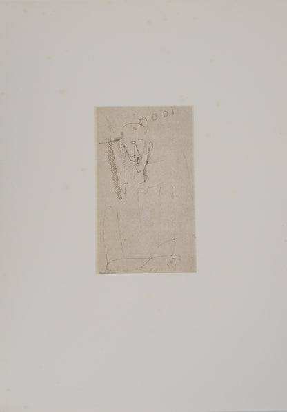 Amedeo MODIGLIANI : Portrait de l'artiste - Lithographie signée
