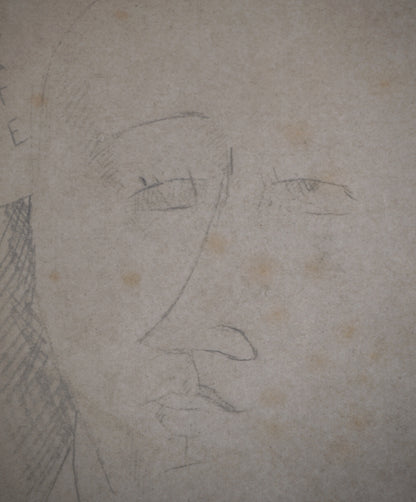 Amedeo MODIGLIANI : Portrait d'homme - Lithographie signée