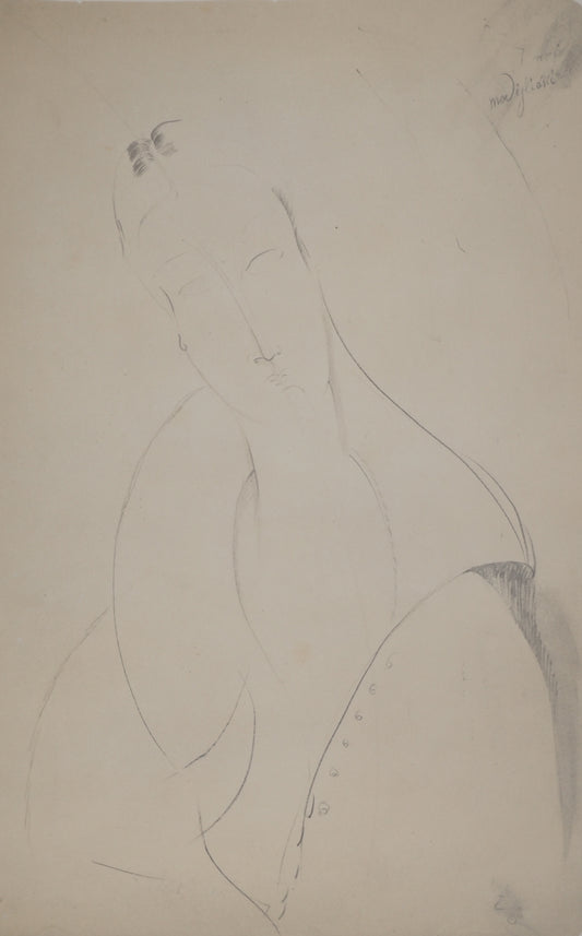 Amedeo MODIGLIANI : Femme au châle - Lithographie signée