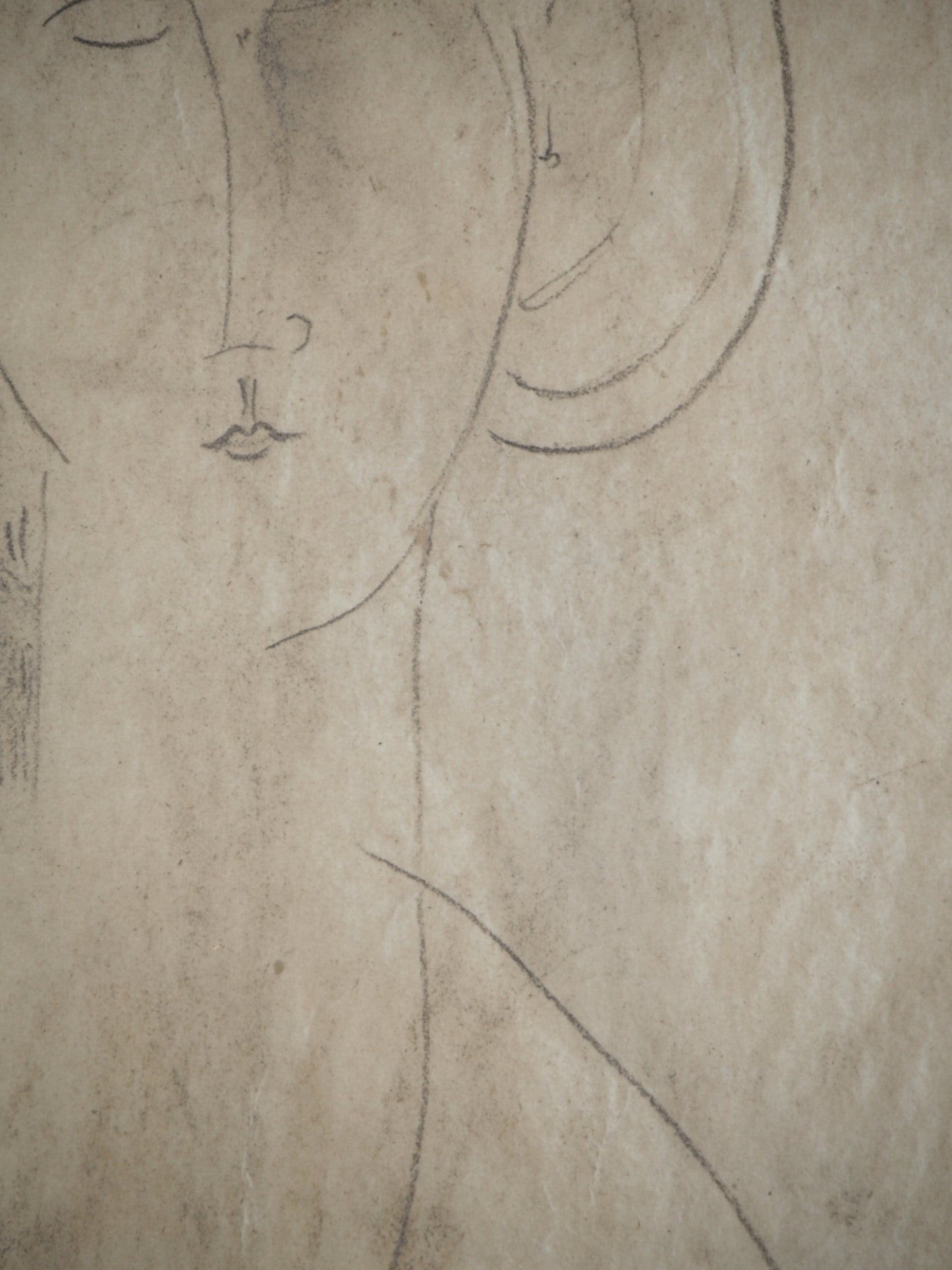 Amedeo MODIGLIANI : Portrait de femme (Jeanne) - Lithographie signée