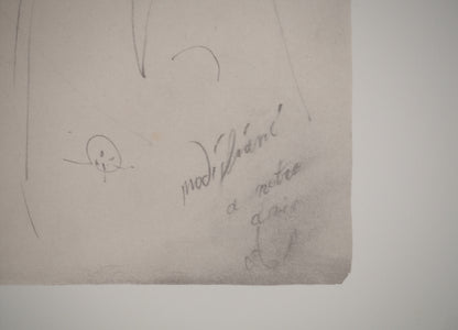 Amedeo MODIGLIANI : La jeune muse - Lithographie signée