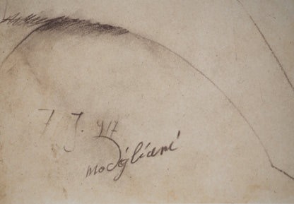 Amedeo MODIGLIANI : Portrait de la muse- Lithographie signée