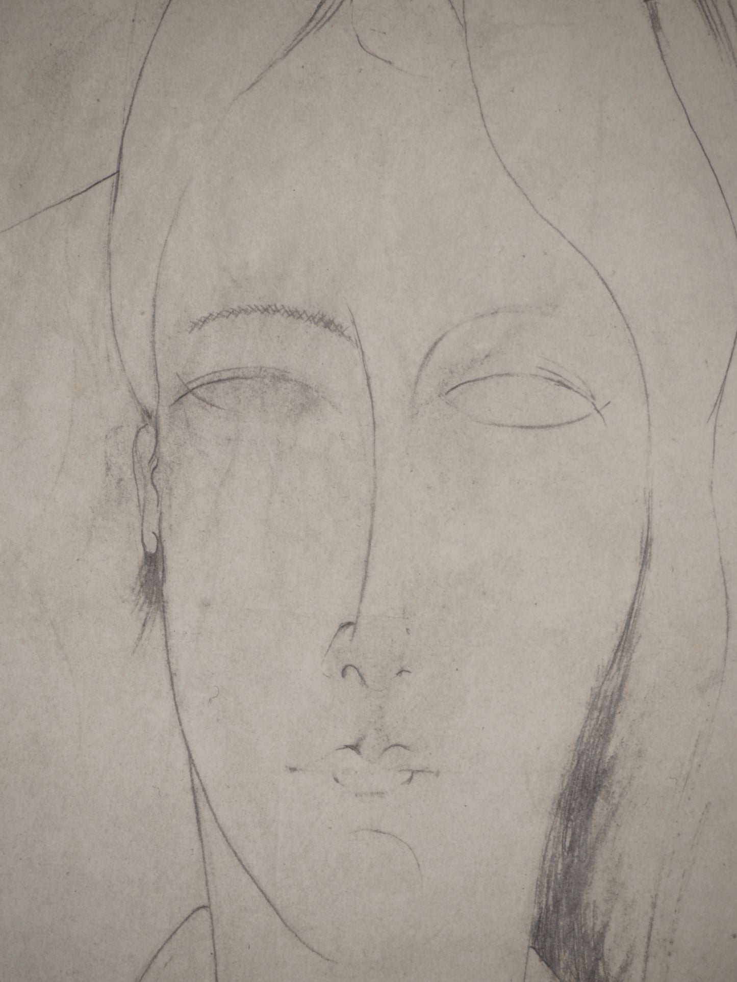 Amedeo MODIGLIANI : Jeune fille - Lithographie signée