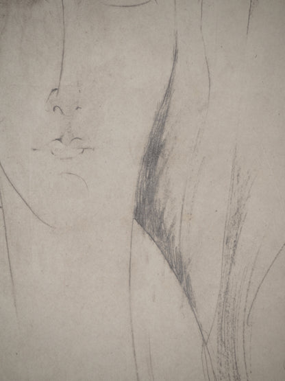 Amedeo MODIGLIANI : Jeune fille - Lithographie signée