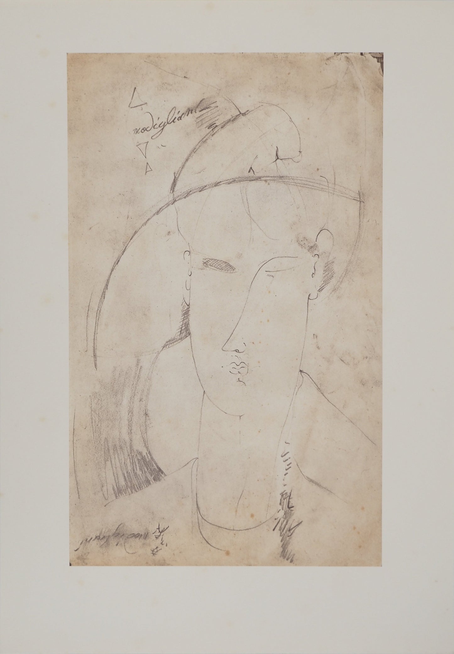 Amedeo MODIGLIANI : La femme au chapeau - Lithographie signée