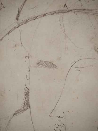 Amedeo MODIGLIANI : La femme au chapeau - Lithographie signée