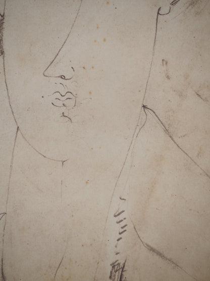 Amedeo MODIGLIANI : La femme au chapeau - Lithographie signée