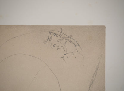 Amedeo MODIGLIANI : Etude pour un portrait - Lithographie signée