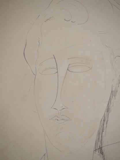 Amedeo MODIGLIANI : La coiffe - Lithographie signée