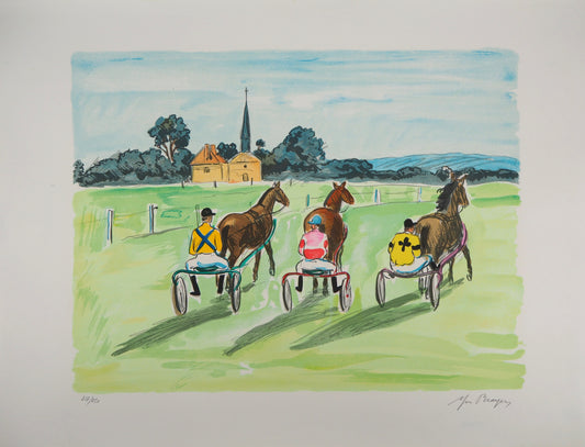 Yves BRAYER : Les trotteurs - Lithographie originale signée