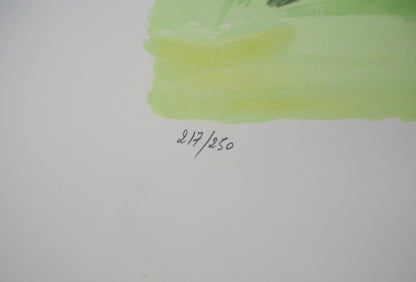 Yves BRAYER : Les trotteurs - Lithographie originale signée