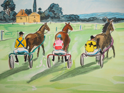 Yves BRAYER : Les trotteurs - Lithographie originale signée